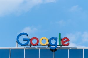 Google sign above a building