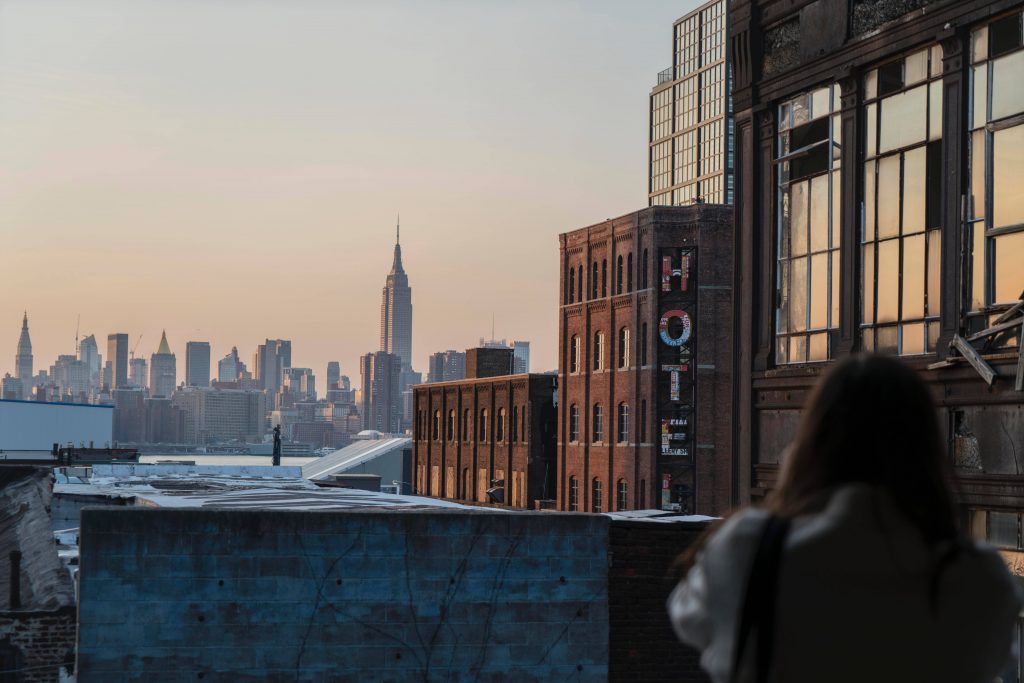 Rooftop view in New York with a hotel